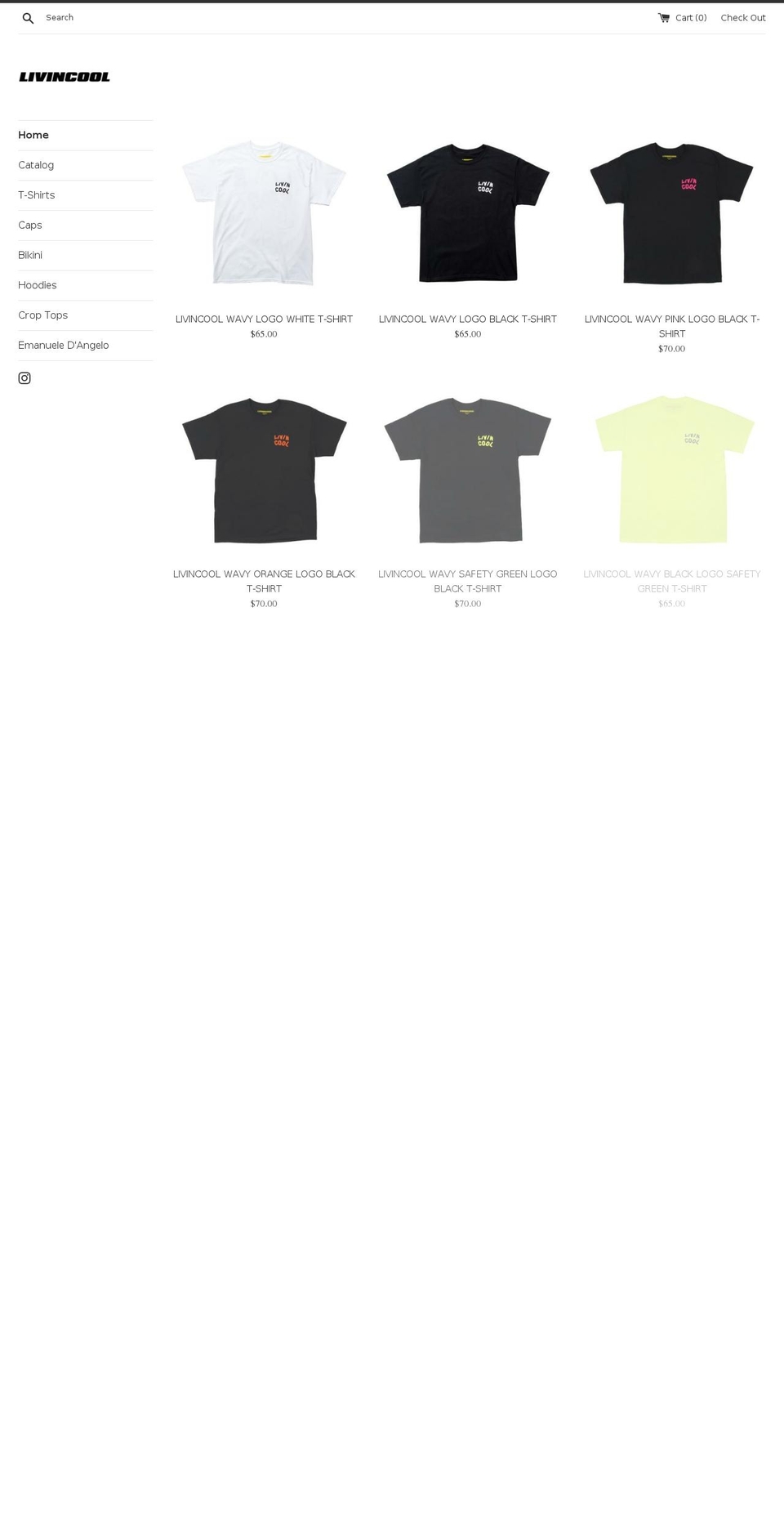 livincool.com shopify website screenshot