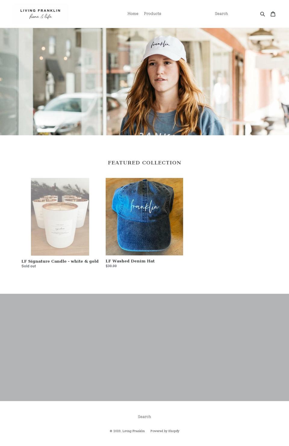 living-franklin.myshopify.com shopify website screenshot