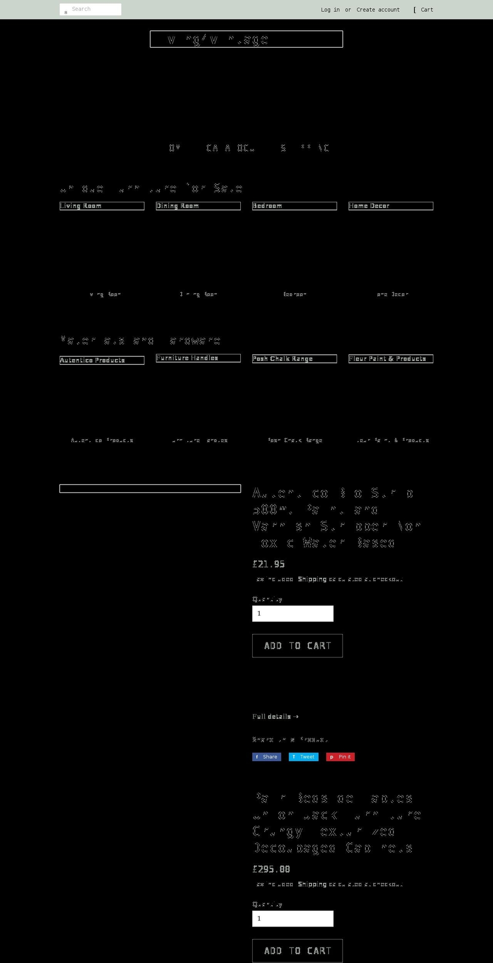 living4vintage.co.uk shopify website screenshot