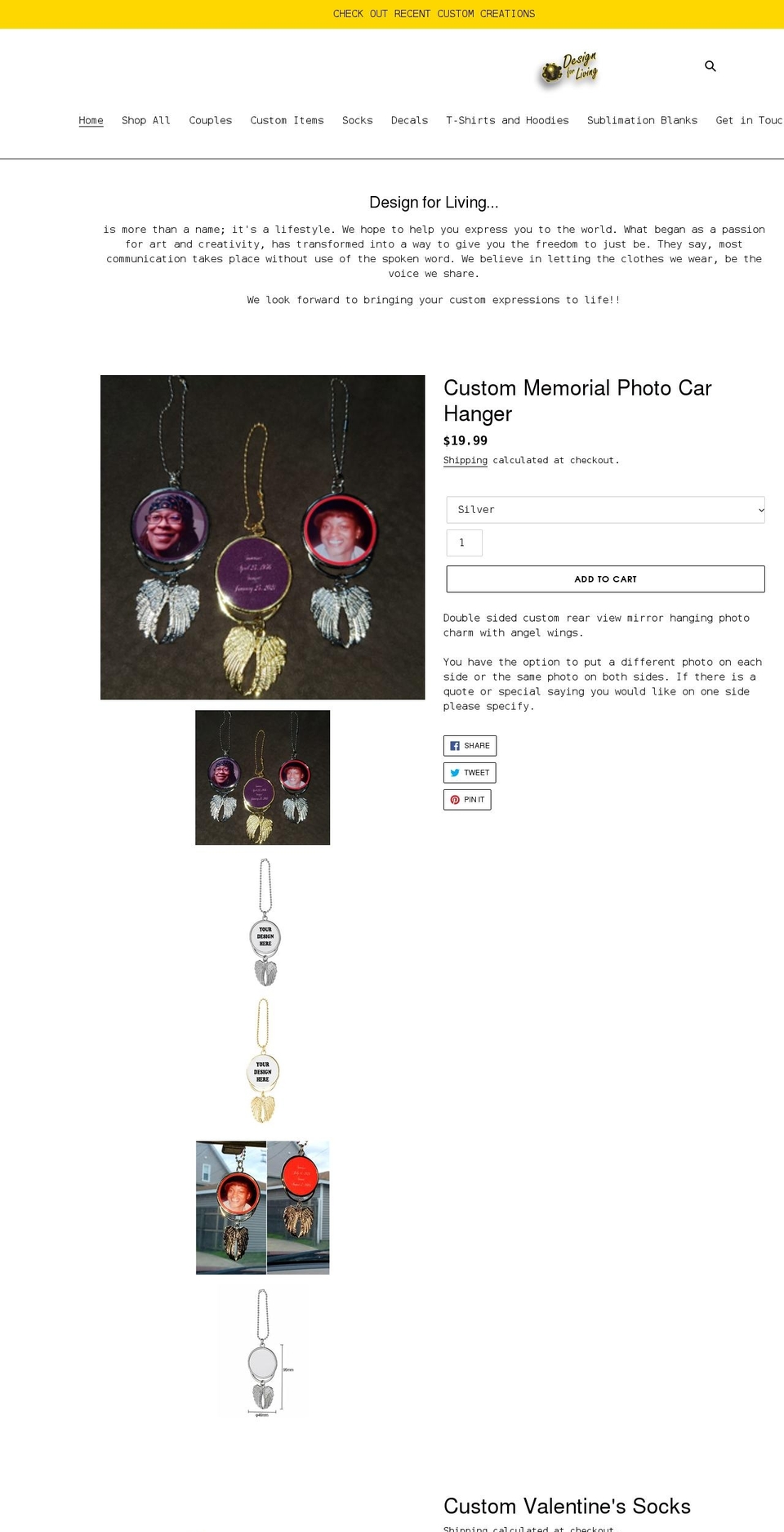 livingadesign.com shopify website screenshot