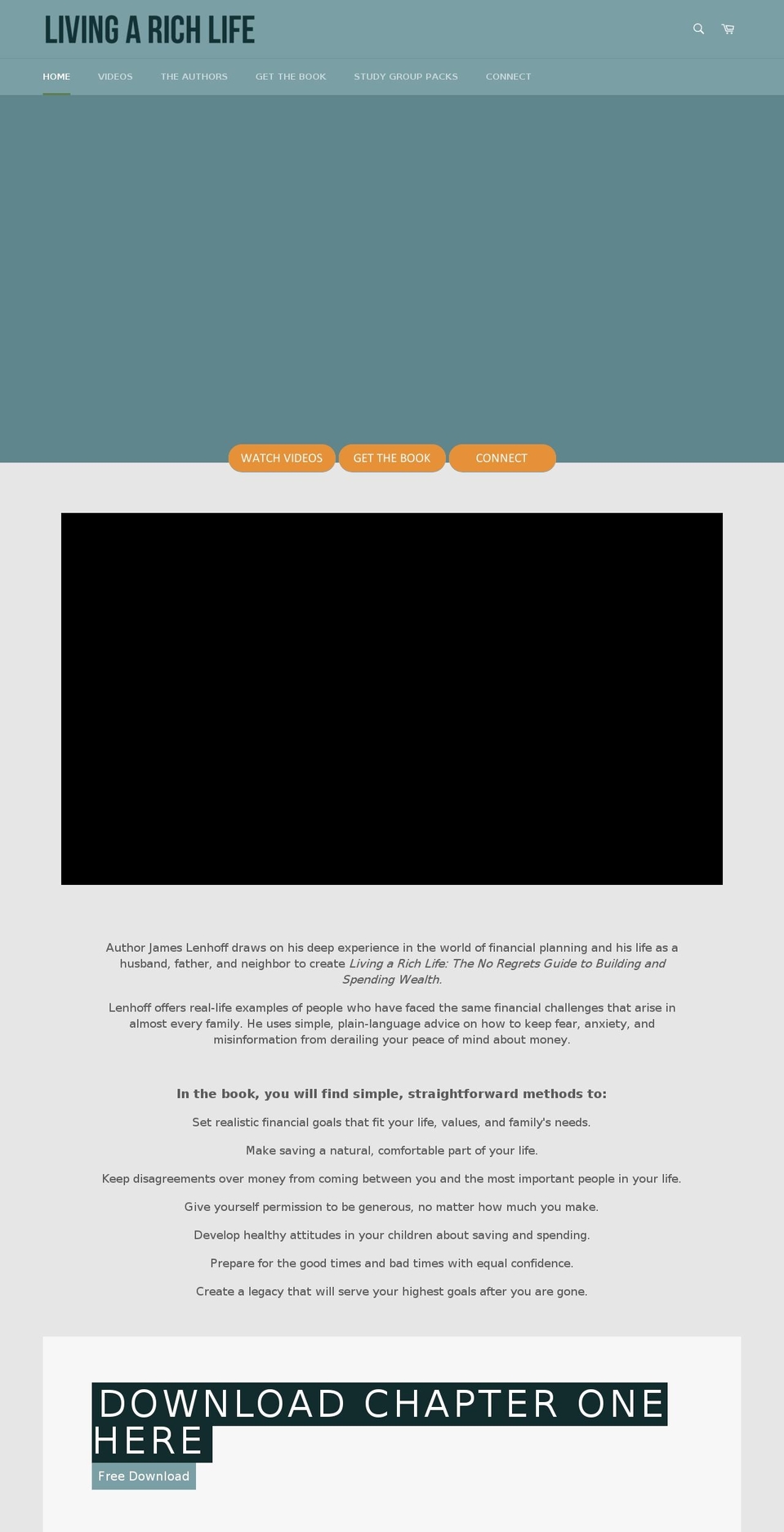 livingarichlife.com shopify website screenshot