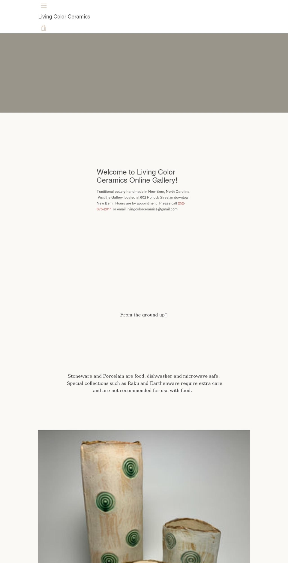 livingcolorceramics.com — Shopify storefront screenshot