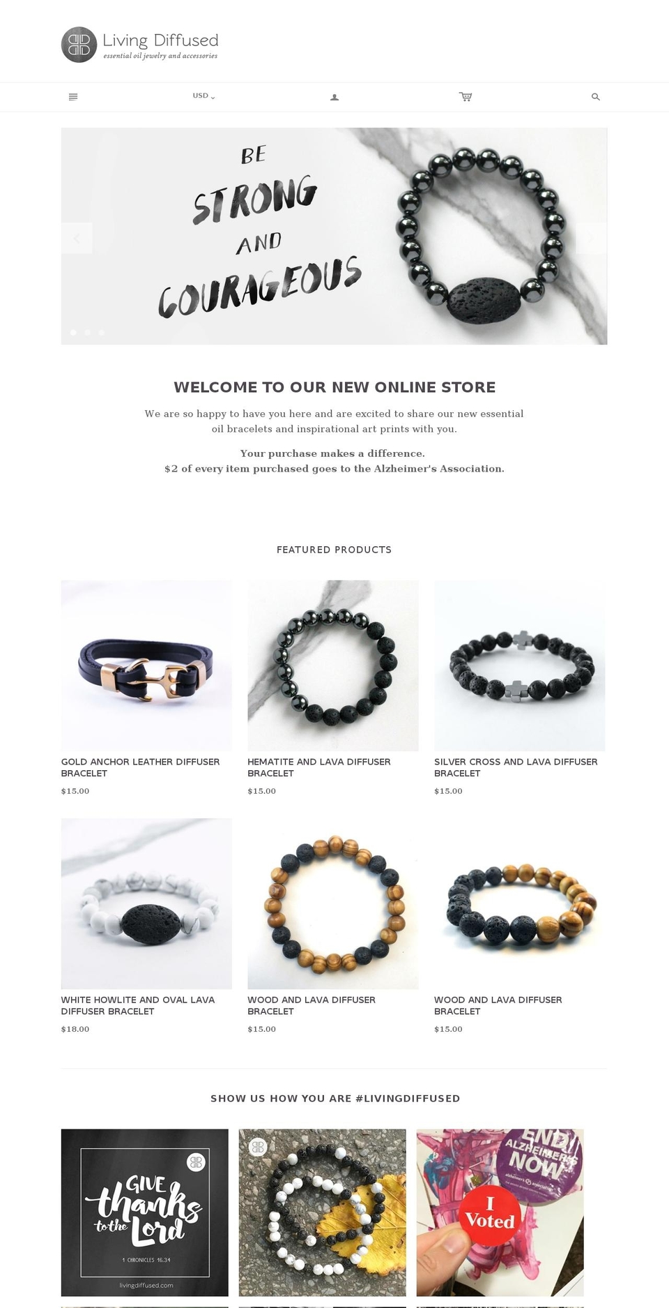 livingdiffused.com shopify website screenshot