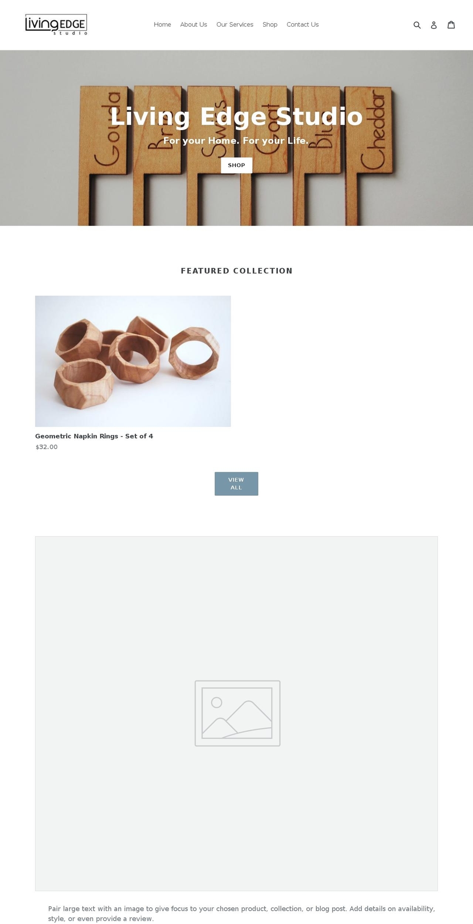 livingedgestudio.com — Shopify storefront screenshot