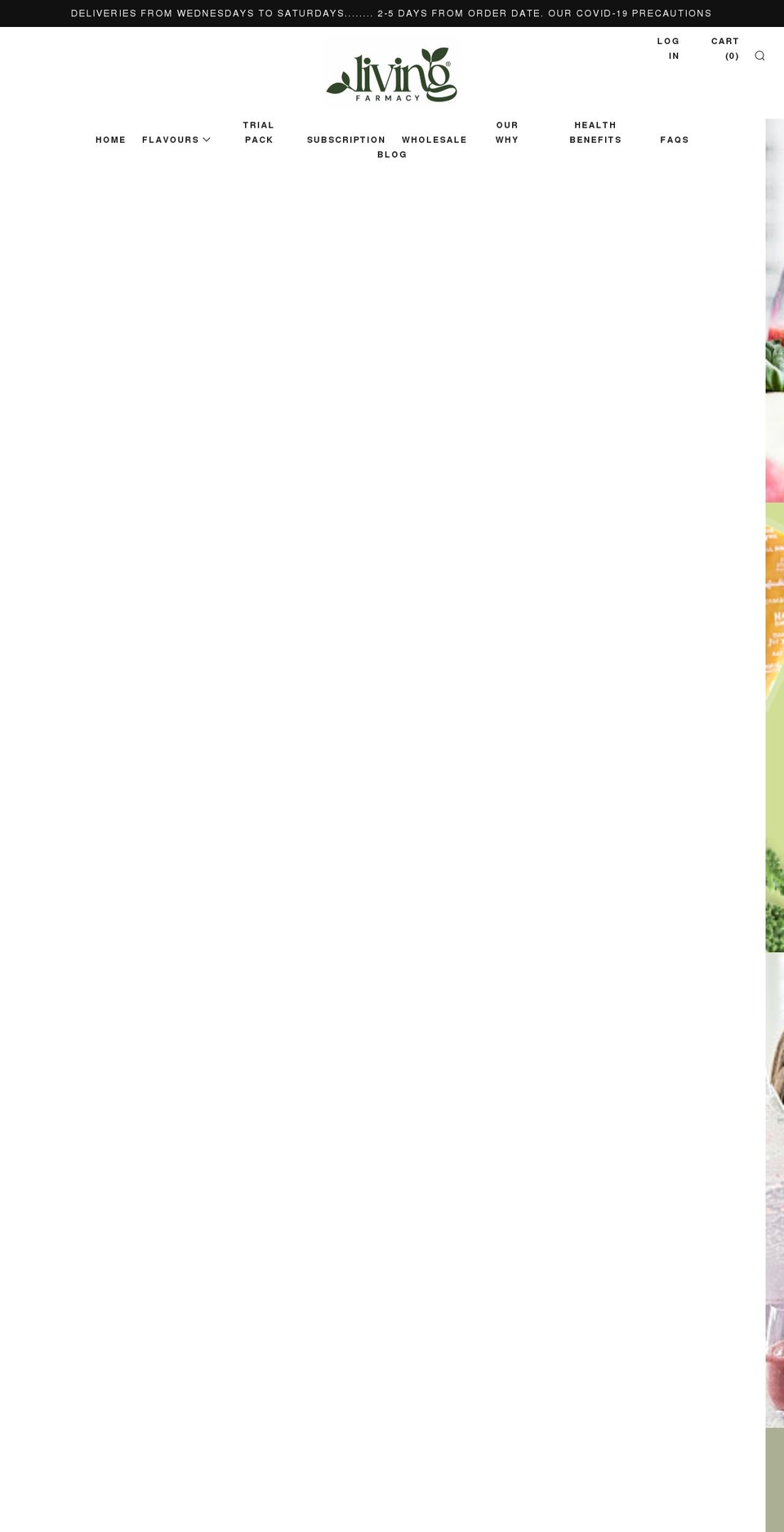 livingfarmacy.com shopify website screenshot