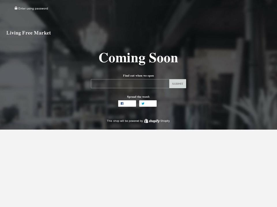 livingfreemarket.com — Shopify storefront screenshot