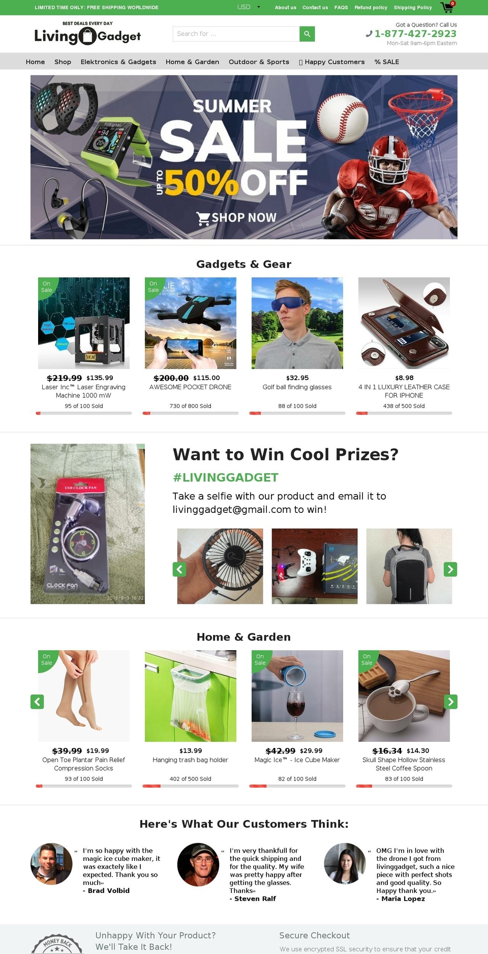 livinggadget.com — Shopify storefront screenshot