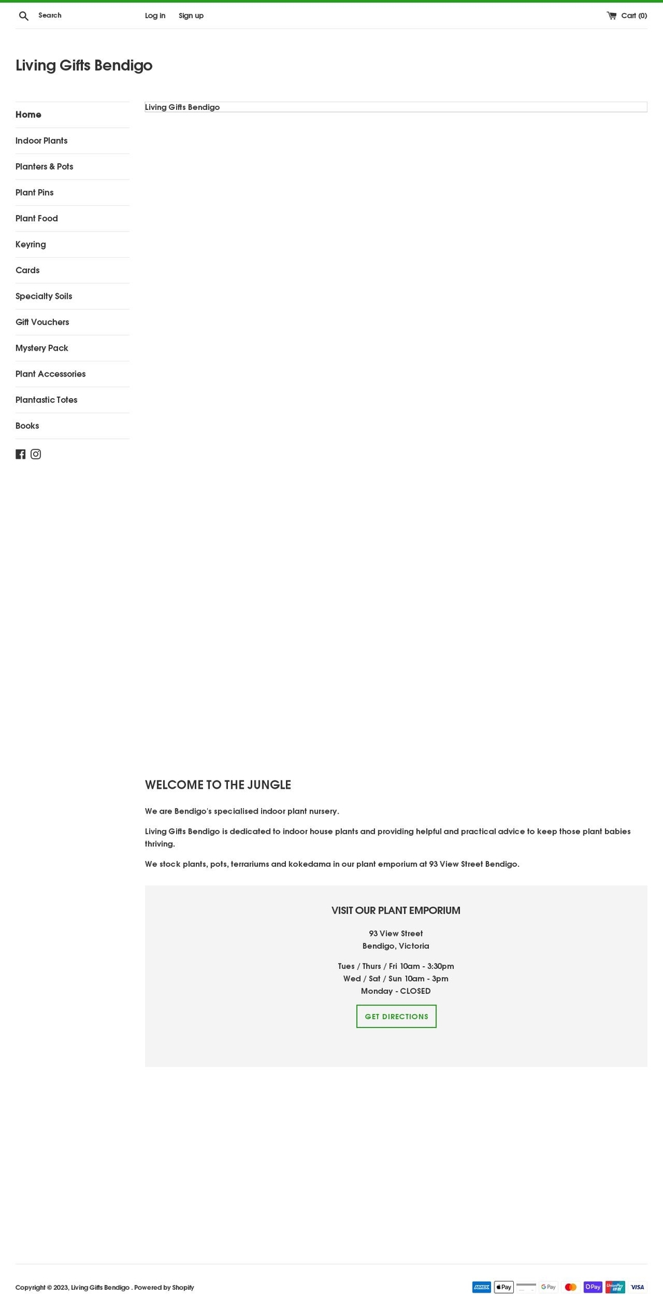 livinggiftsbendigo.com shopify website screenshot