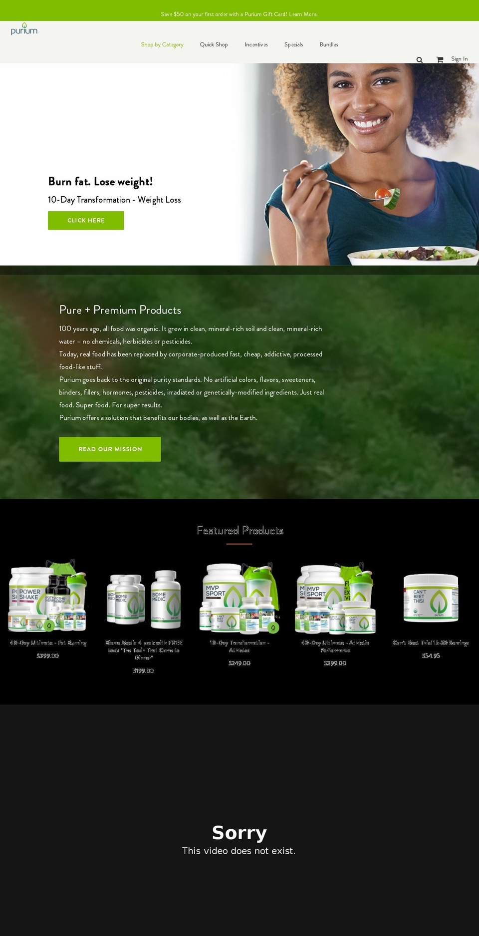 livinggreennutrition.life shopify website screenshot