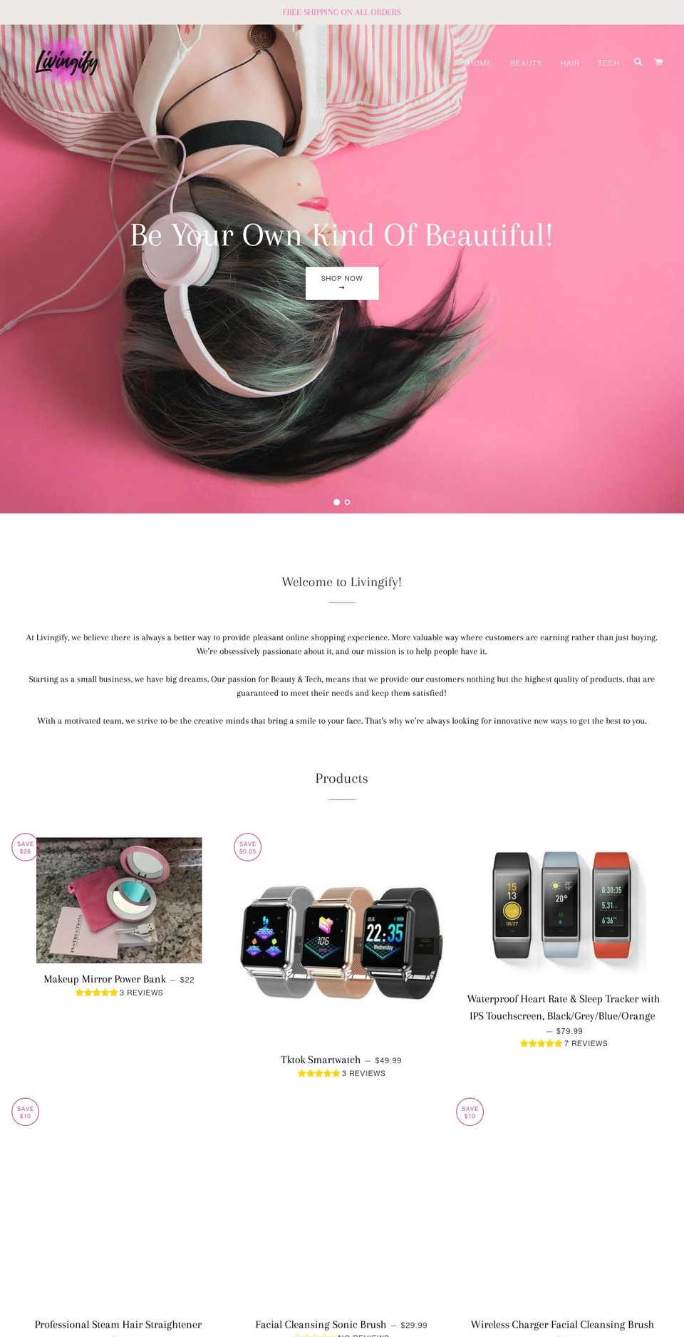 livingify.com — Shopify storefront screenshot