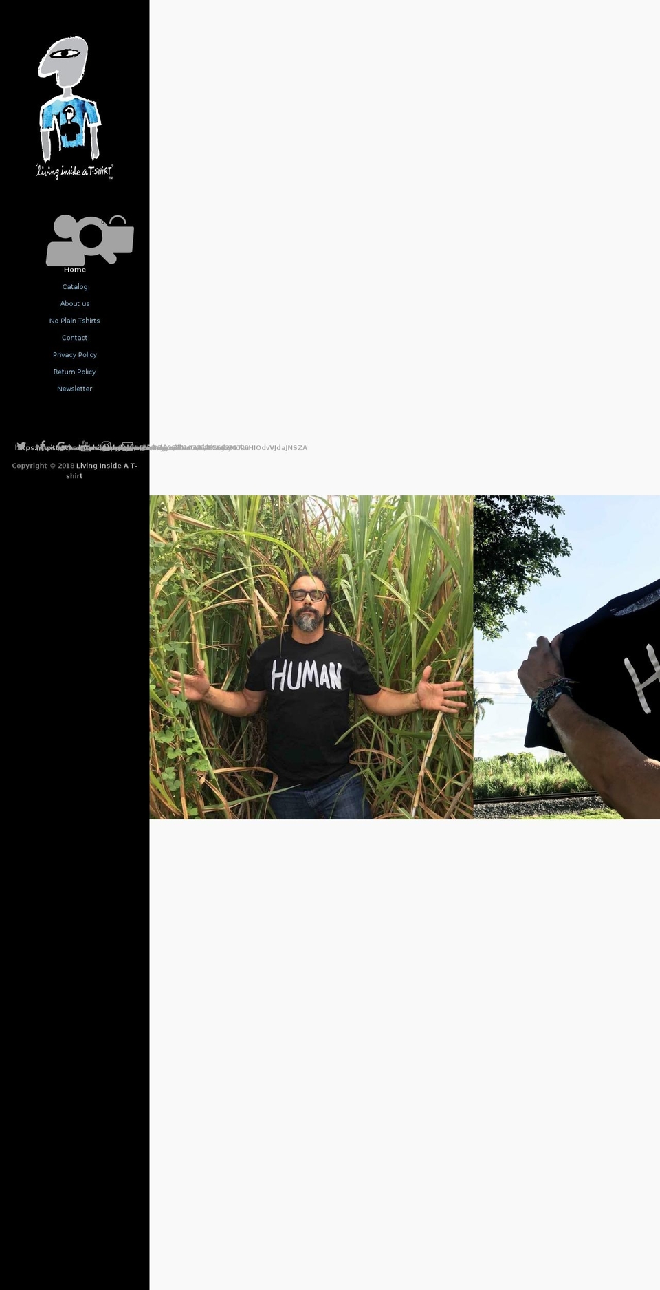 livinginsideatshirt.com — Shopify storefront screenshot