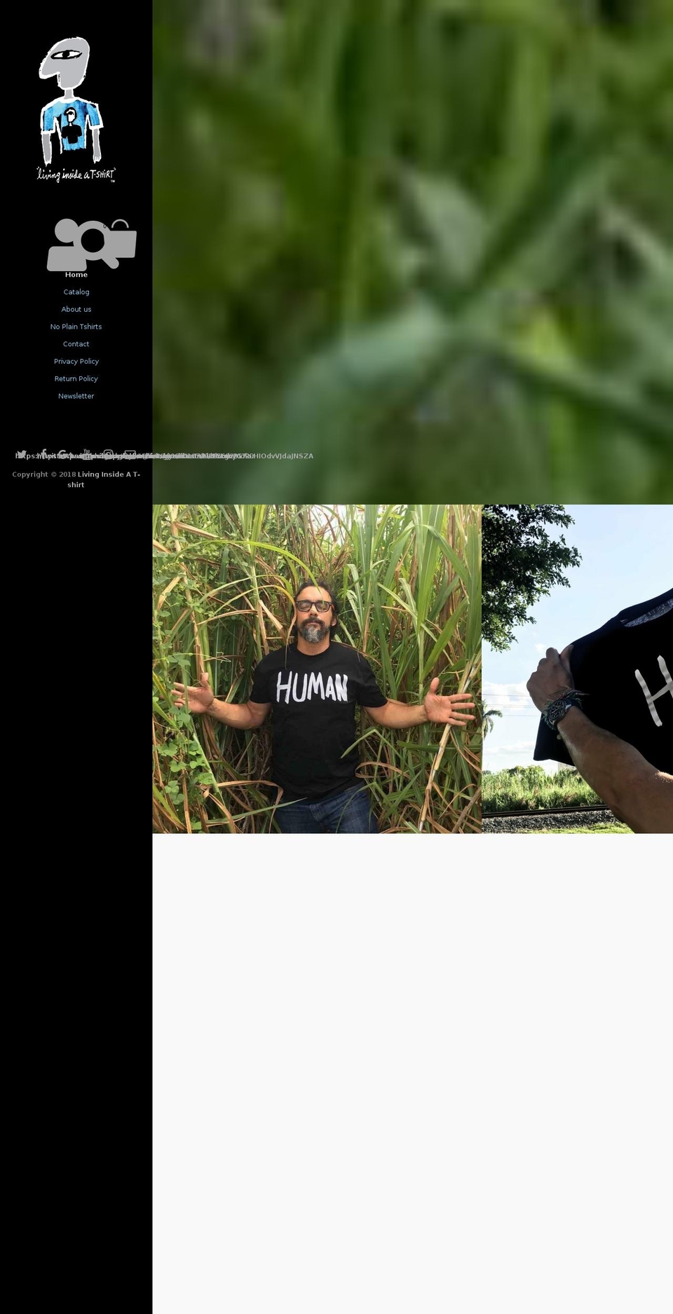 livinginsideatshirt.net shopify website screenshot