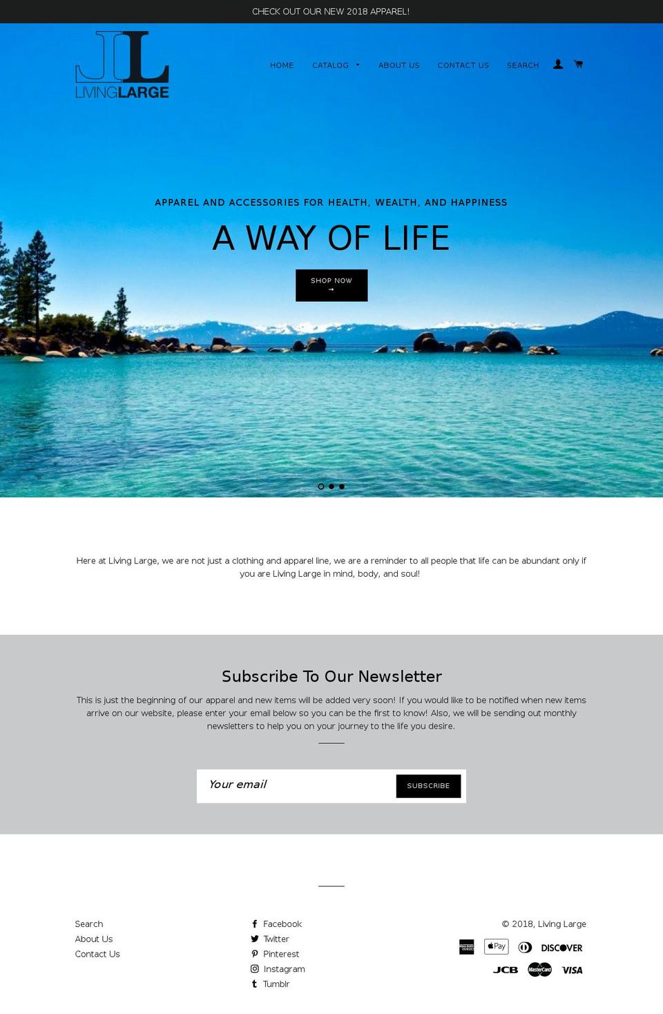 livinglargeco.com — Shopify storefront screenshot