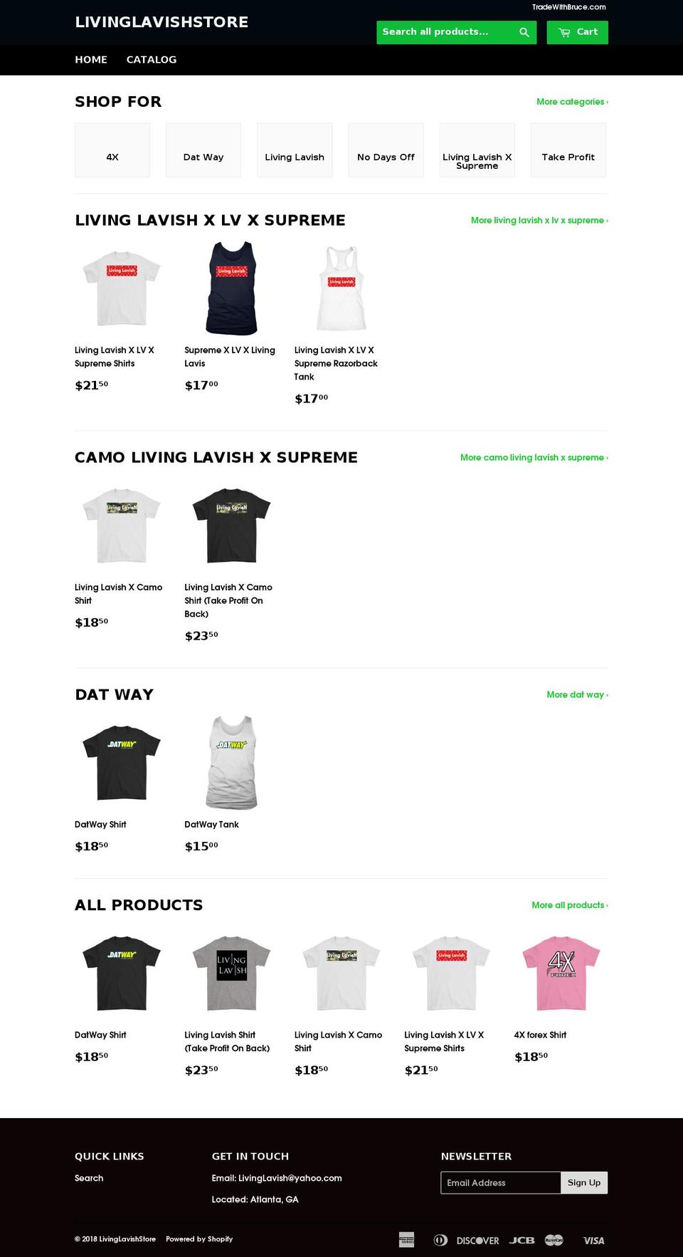 livinglavishstore.com — Shopify storefront screenshot