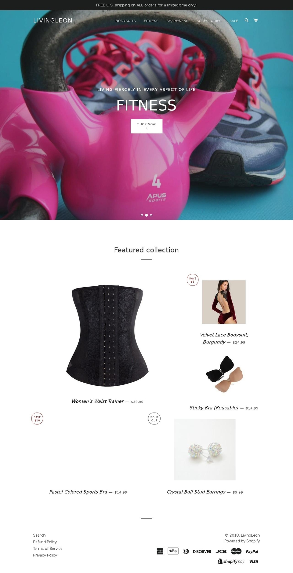 livingleon.com — Shopify storefront screenshot