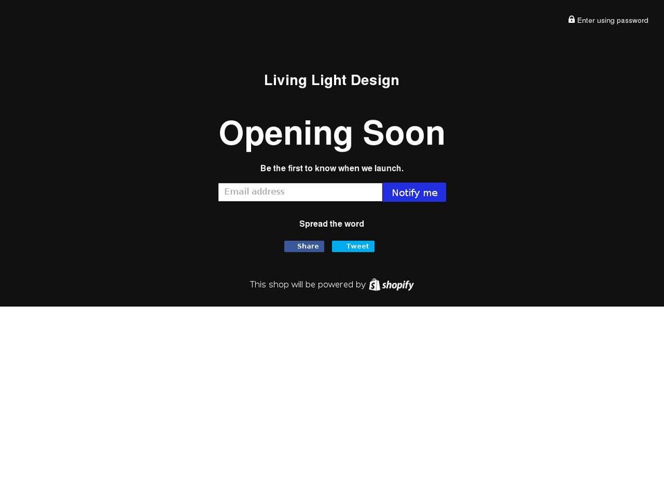livinglightdesigns.com — Shopify storefront screenshot