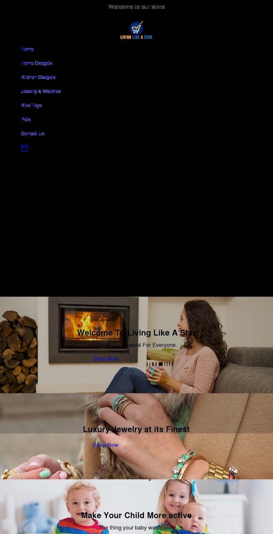 livinglikeastar.com shopify website screenshot