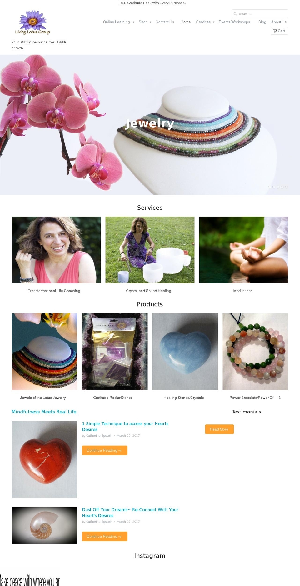 livinglotusgroup.com shopify website screenshot