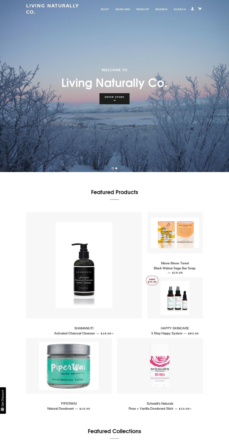 livingnaturallyco.com shopify website screenshot