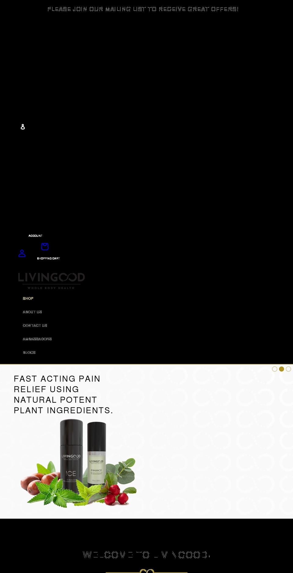 livingoodproducts.com shopify website screenshot