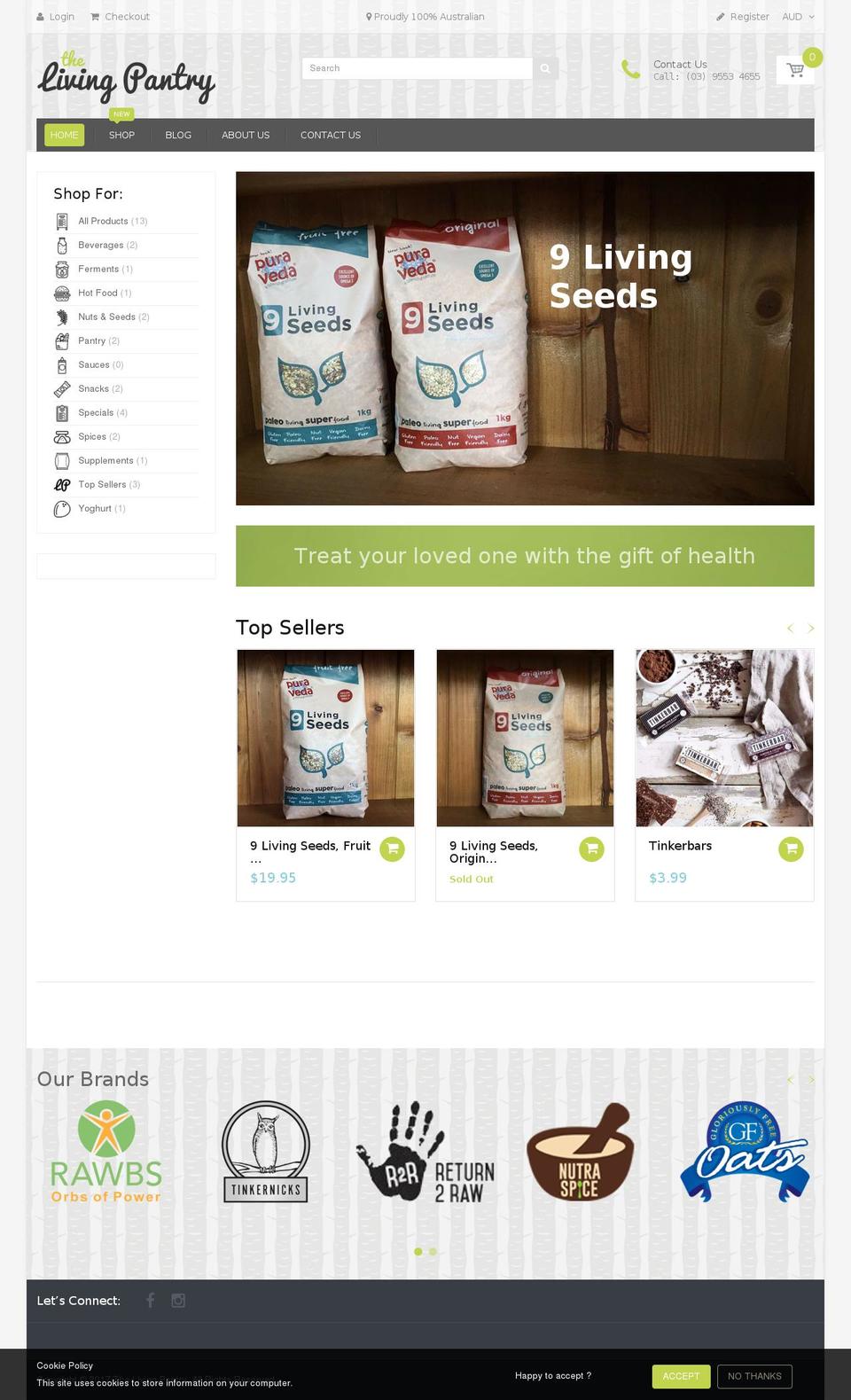 livingpantry.com.au shopify website screenshot