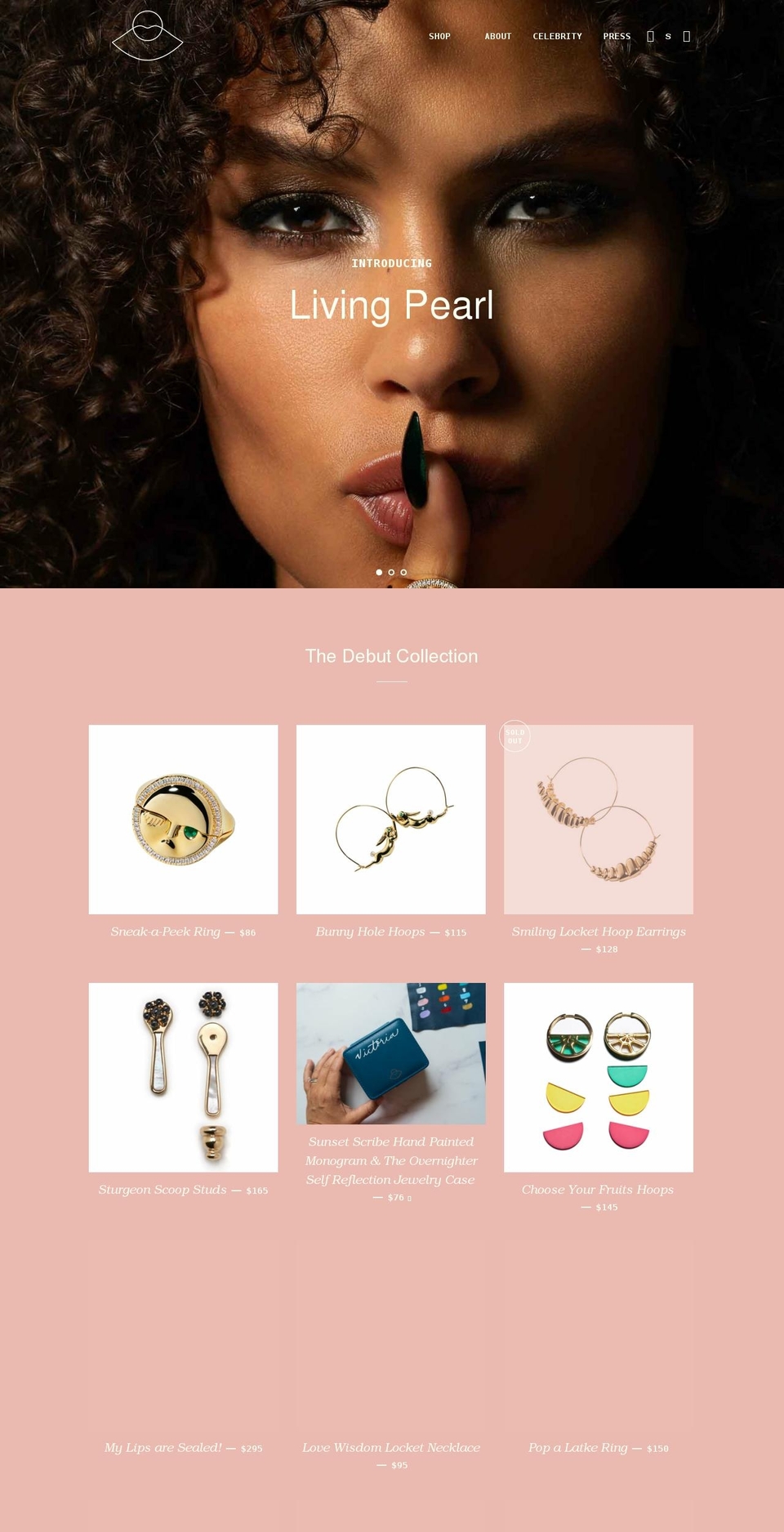 livingpearl.shop shopify website screenshot