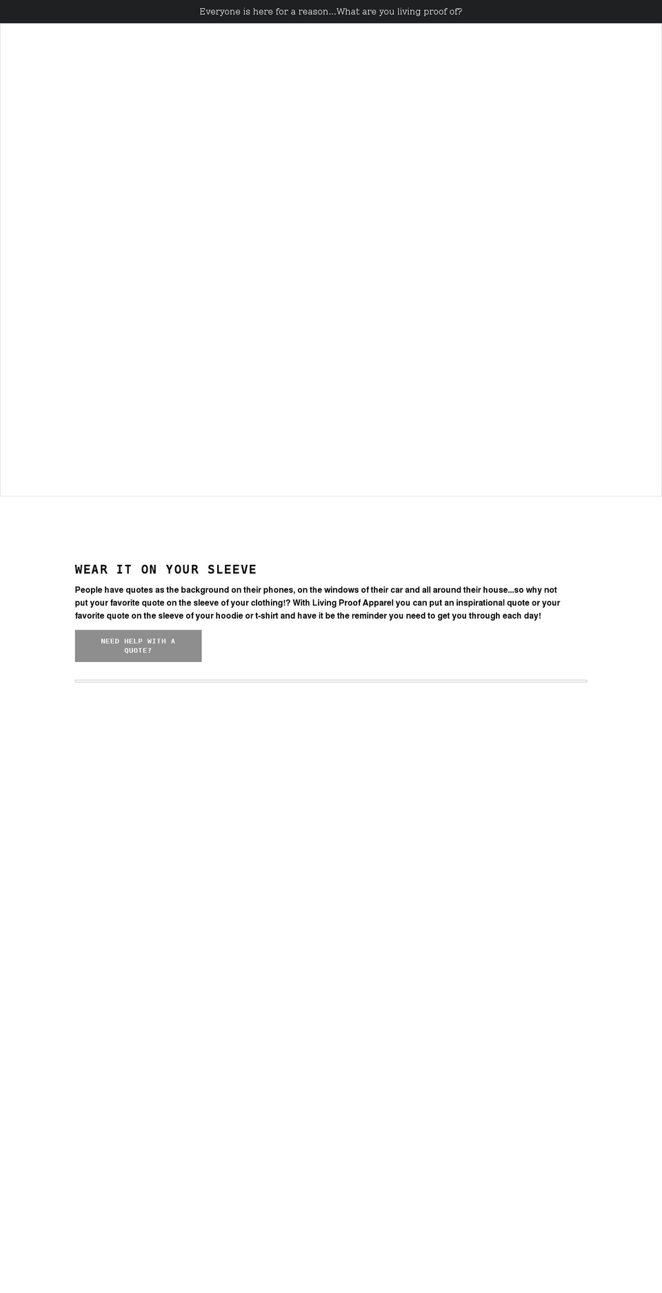 livingproofapparelco.com shopify website screenshot