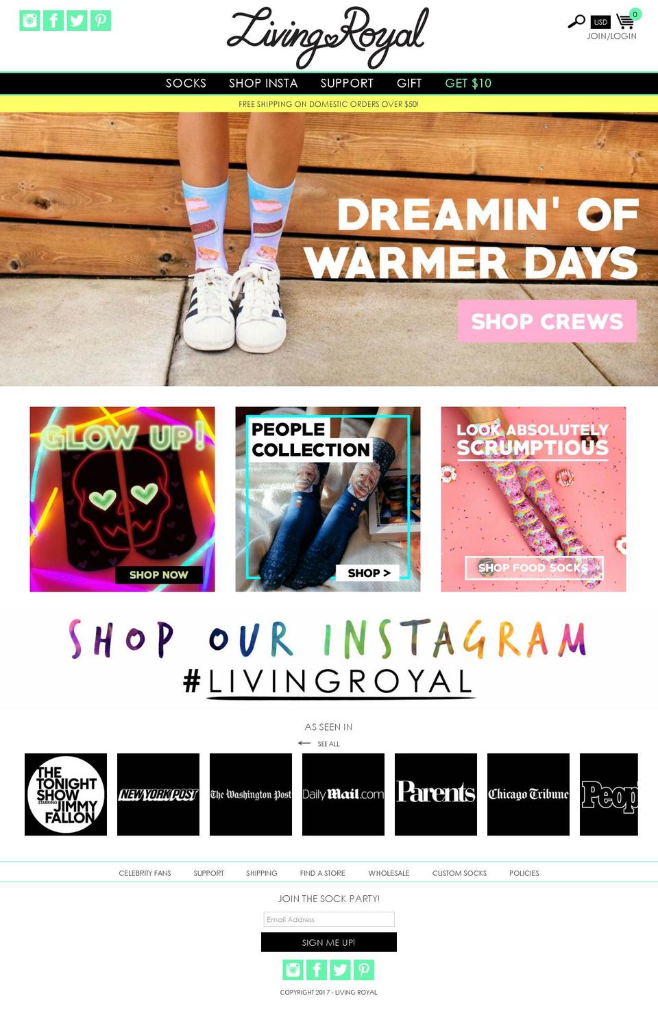 livingroyal.com shopify website screenshot