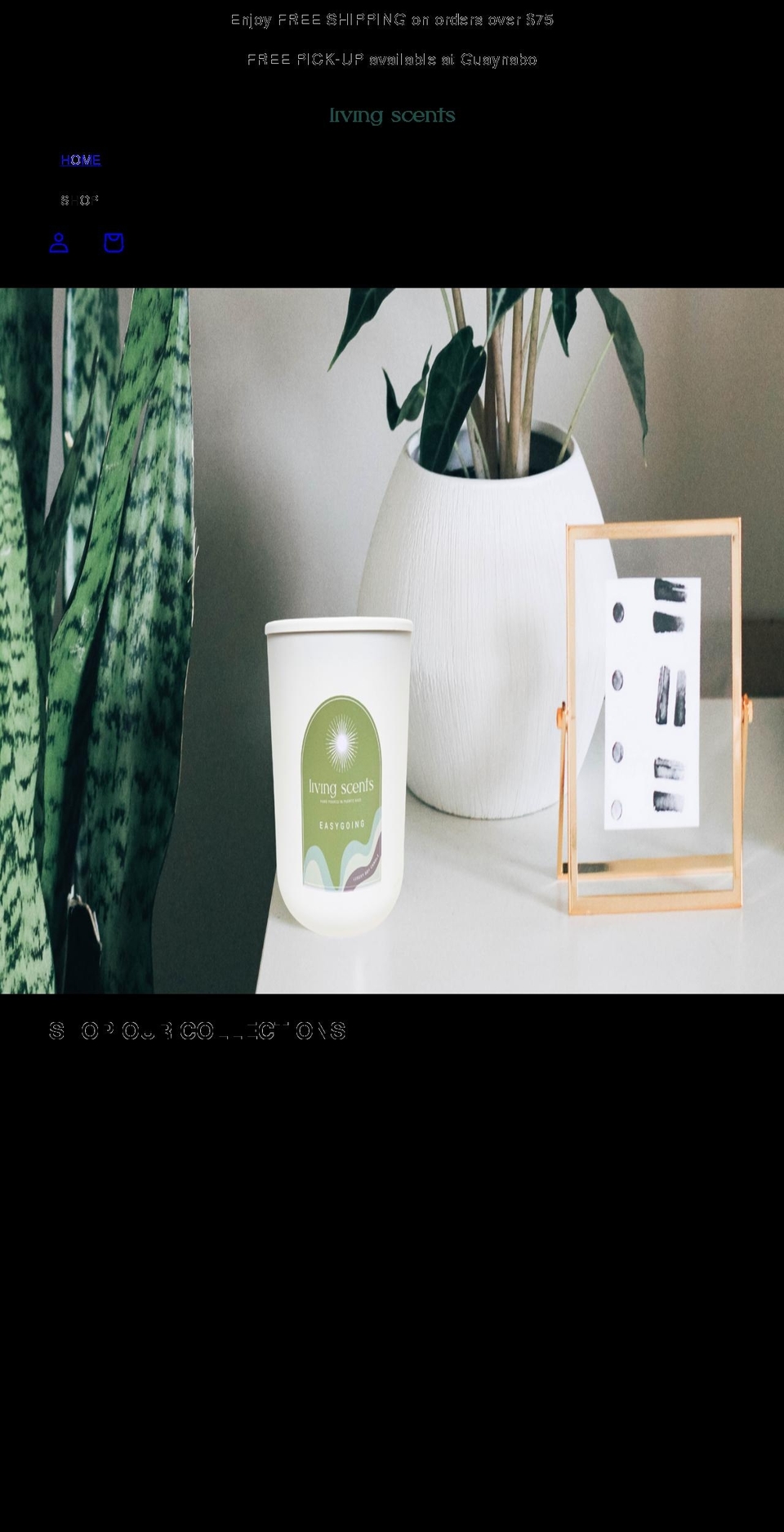 livingscentspr.com shopify website screenshot
