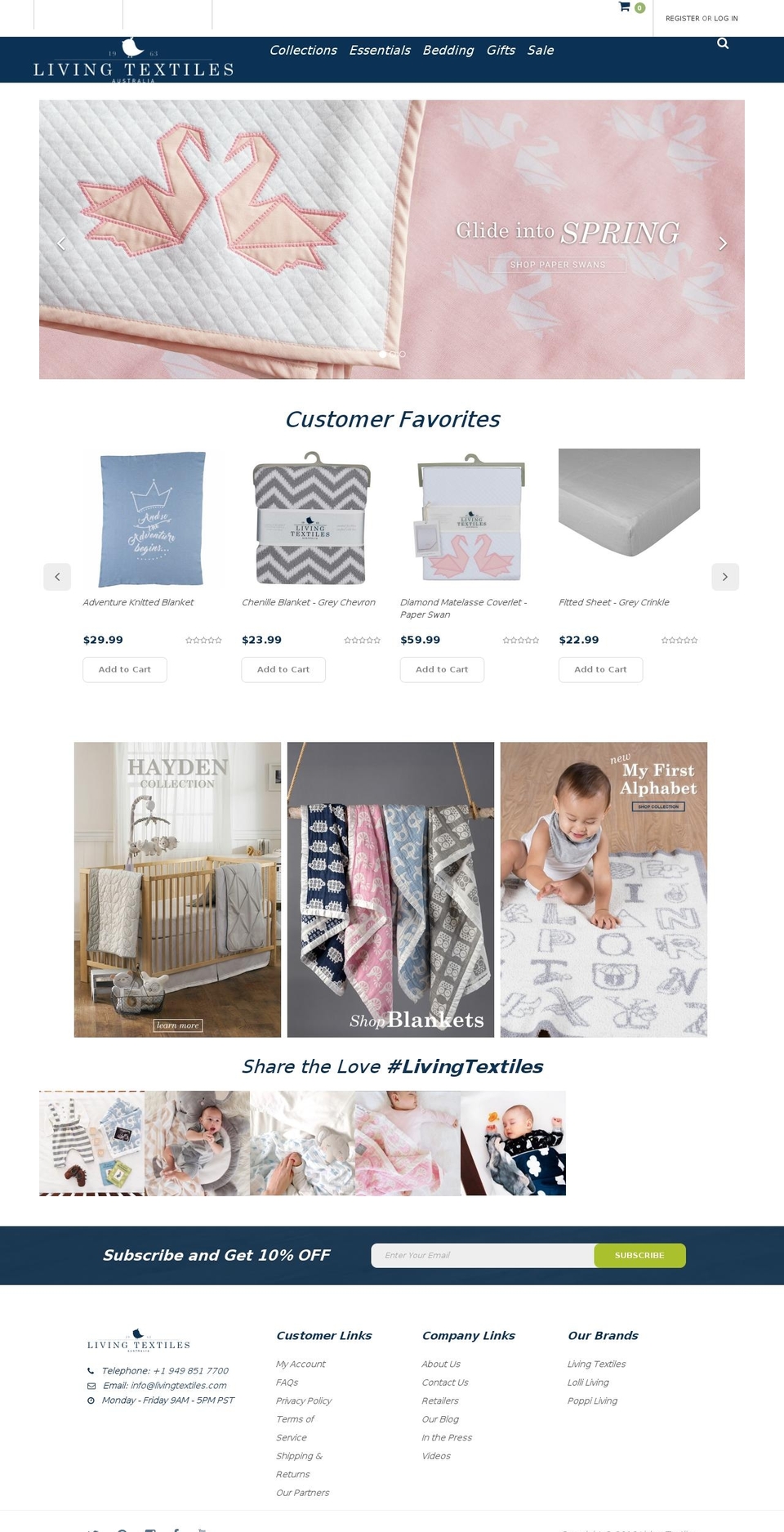 livingsixtythree.com shopify website screenshot
