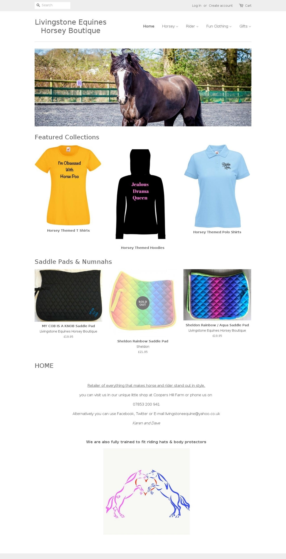 livingstone-equine.com — Shopify storefront screenshot