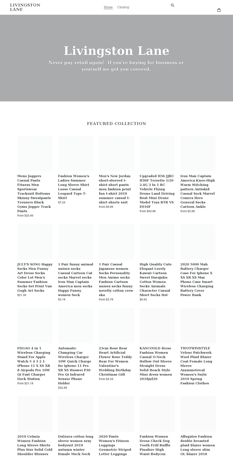 livingstonlane.com shopify website screenshot