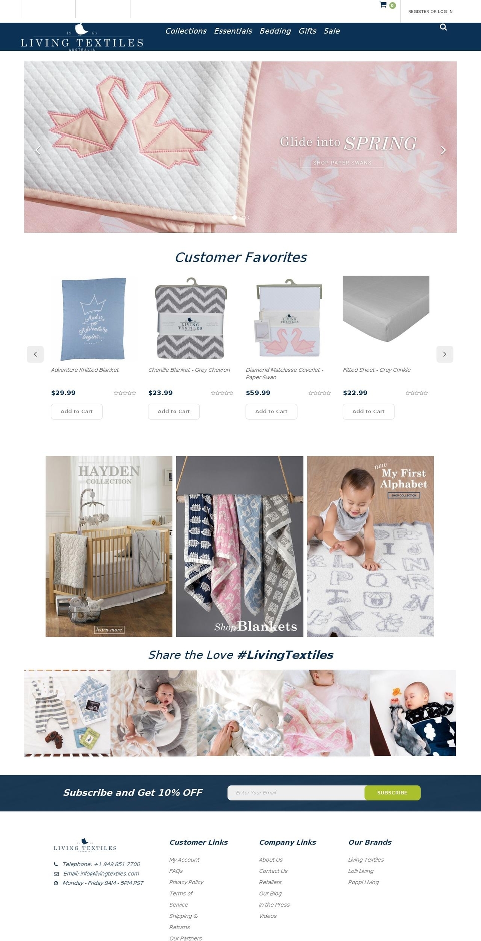 livingtextilesusa.com shopify website screenshot