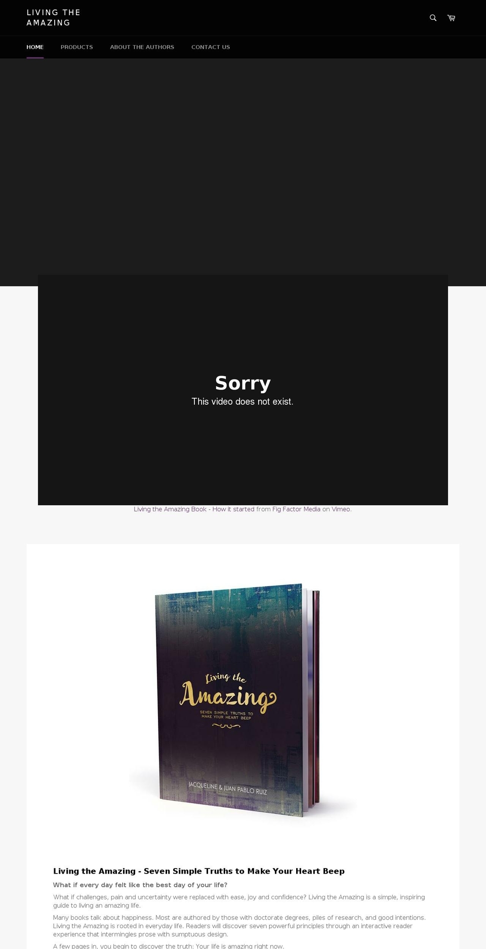 livingtheamazing.com shopify website screenshot