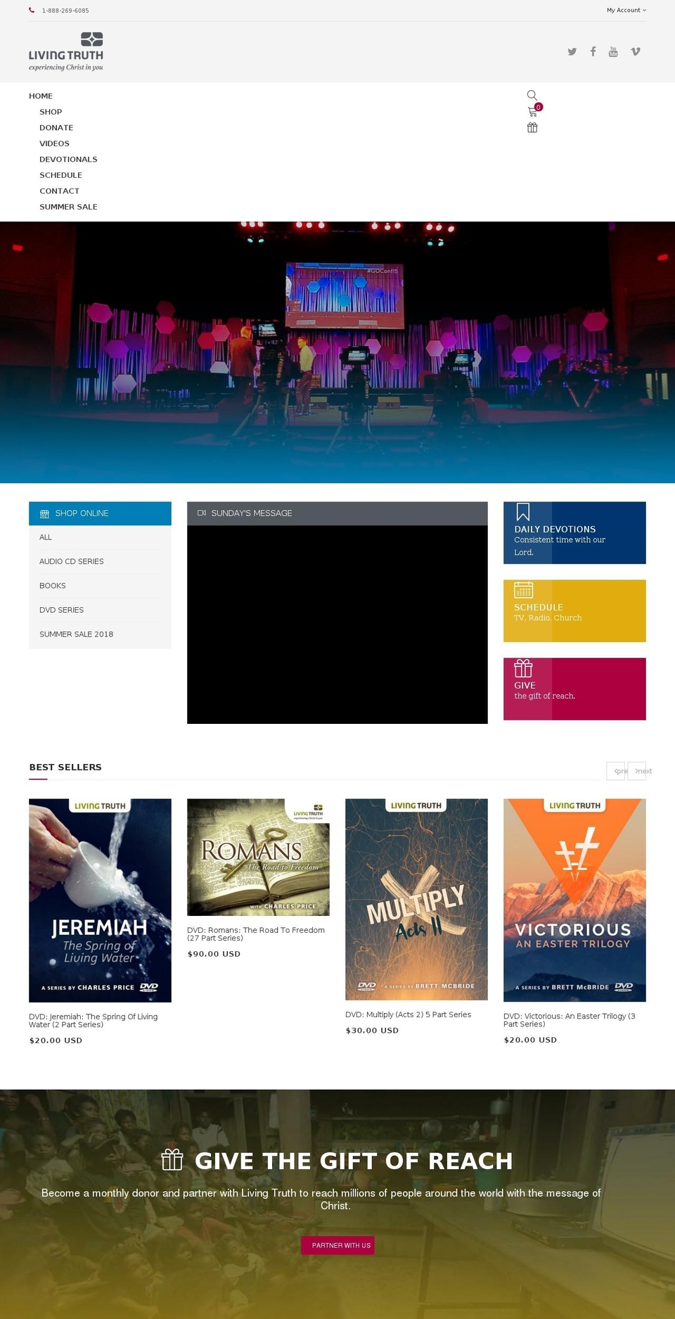 livingtruthus.com — Shopify storefront screenshot