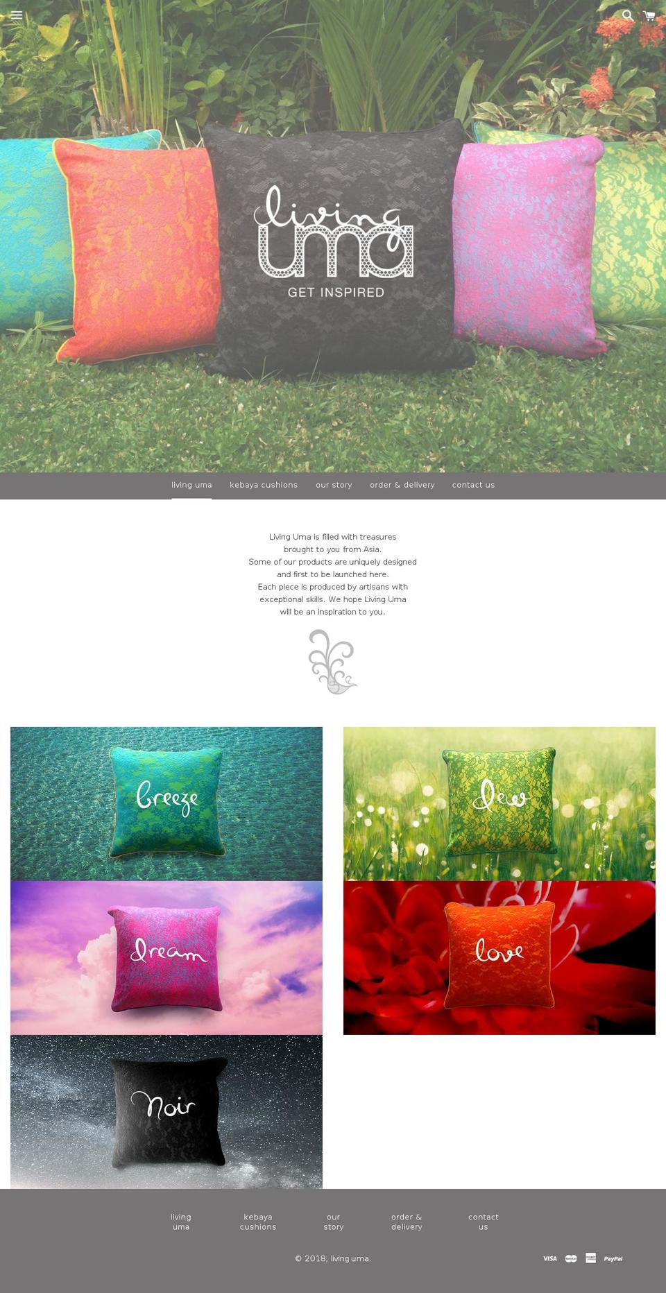 livinguma.com — Shopify storefront screenshot
