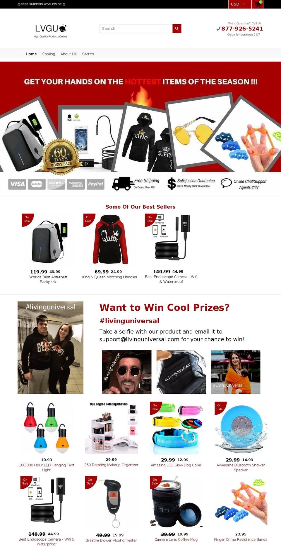 livinguniversal.com shopify website screenshot