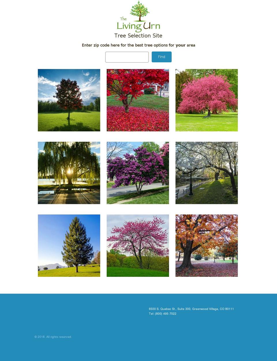 livingurntrees.com — Shopify storefront screenshot