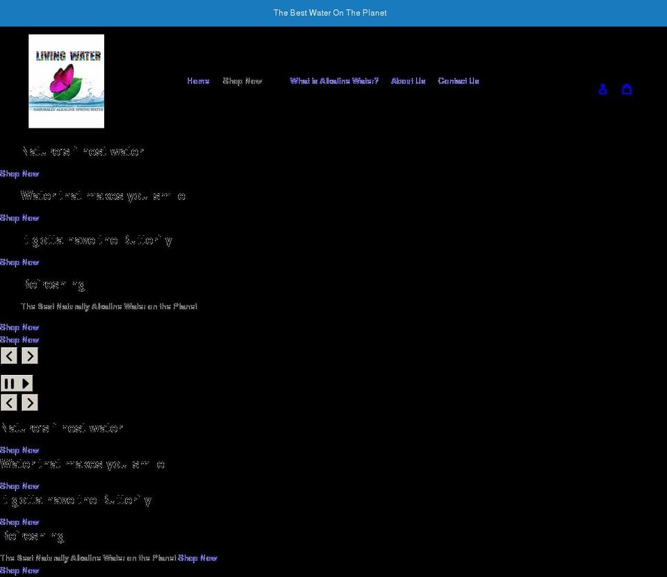 livingwaterph.com shopify website screenshot