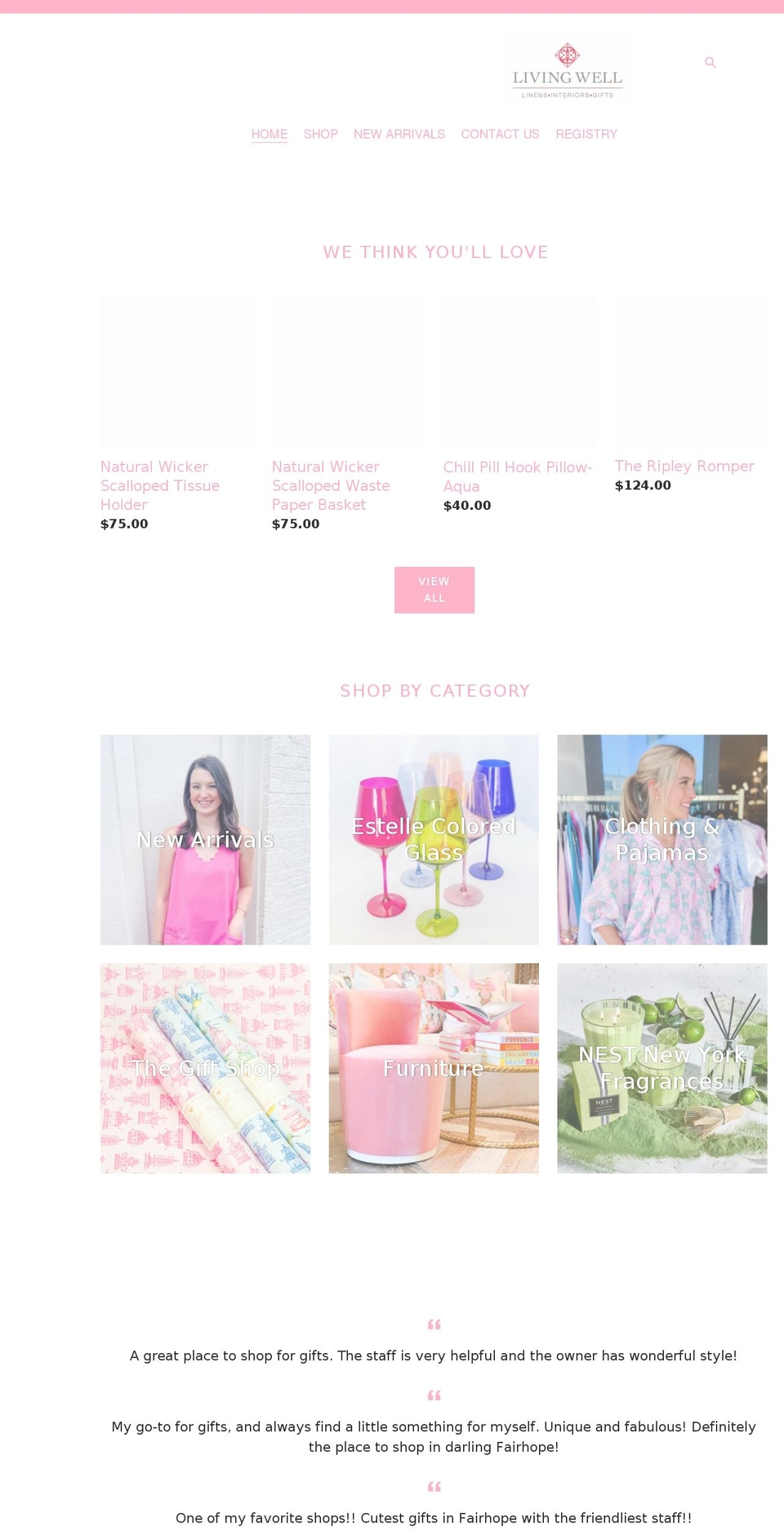 livingwellfairhope.com shopify website screenshot