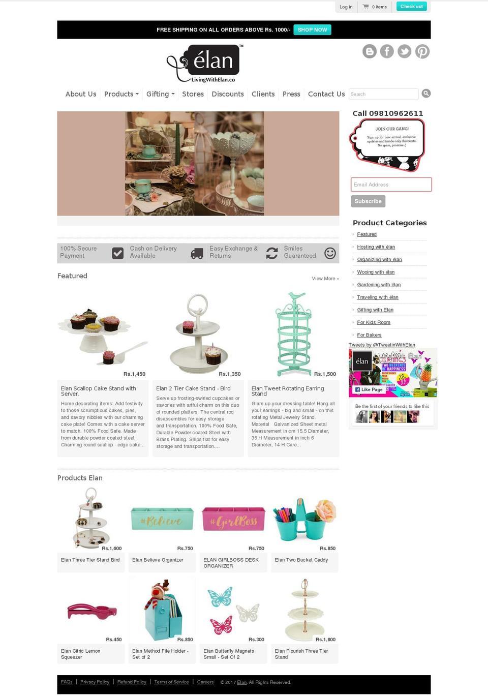 livingwithelan.co shopify website screenshot