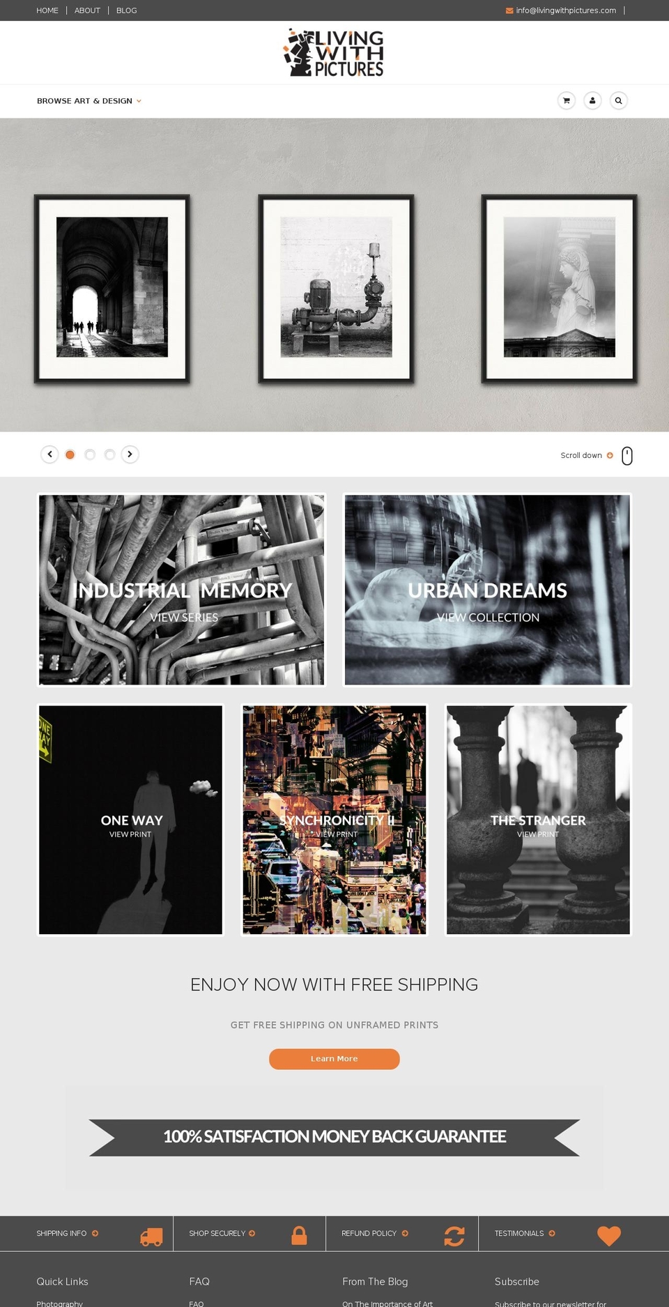 livingwithpictures.com shopify website screenshot