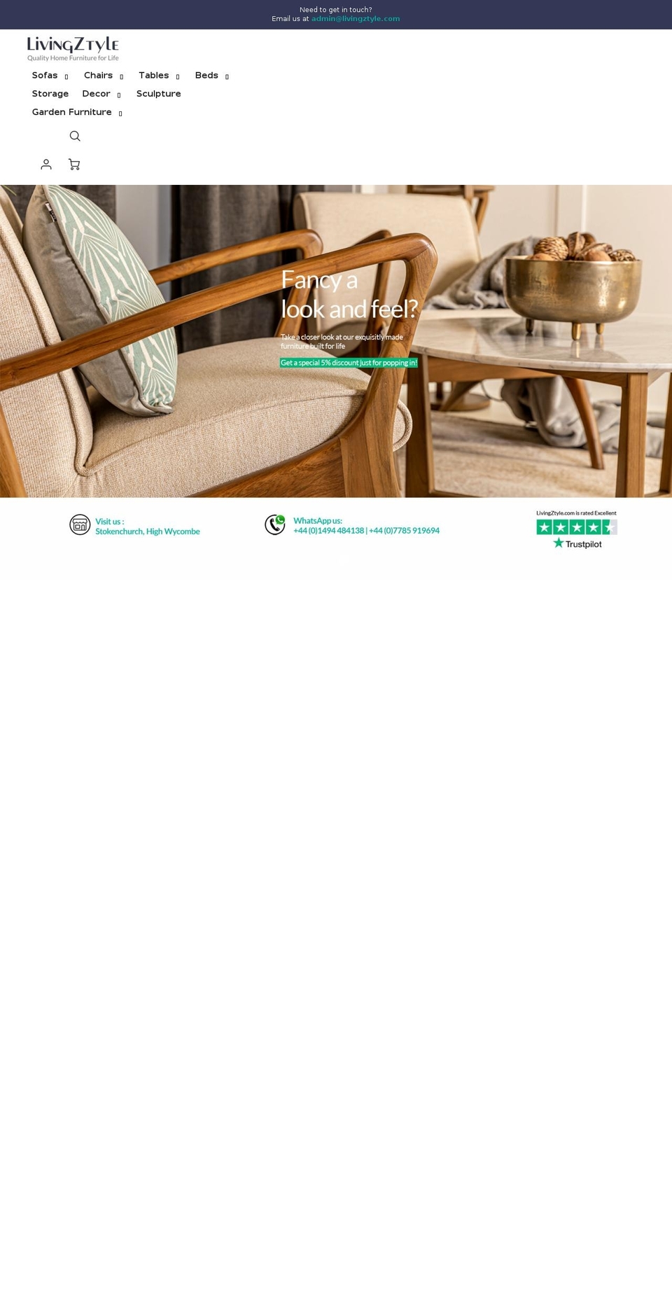 livingztyle.com shopify website screenshot