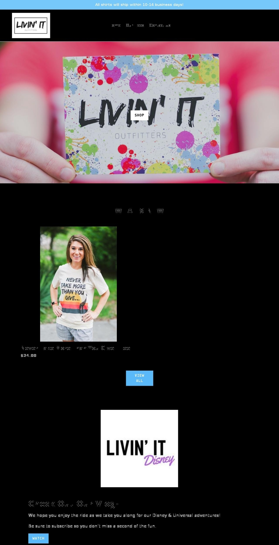 livinitoutfitters.com — Shopify storefront screenshot