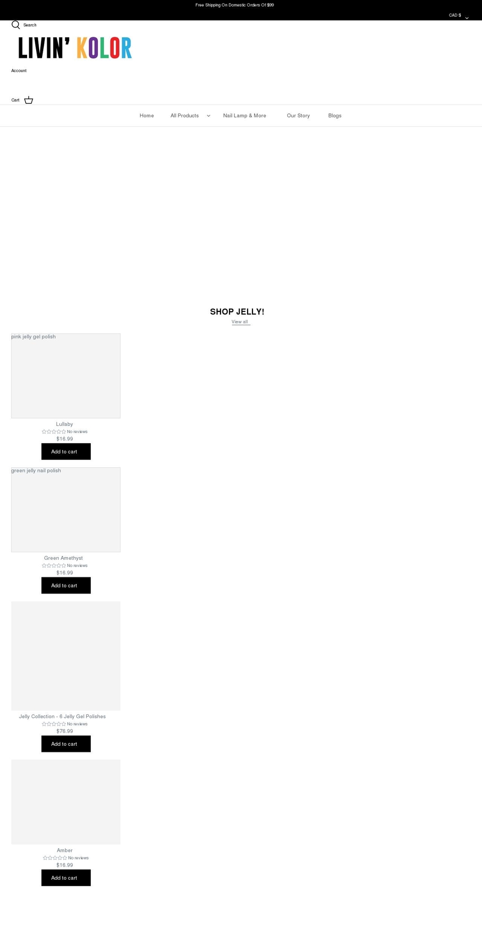 livinkolor.com shopify website screenshot