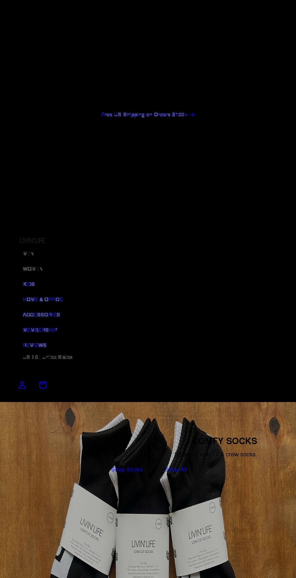 livinlife.com shopify website screenshot