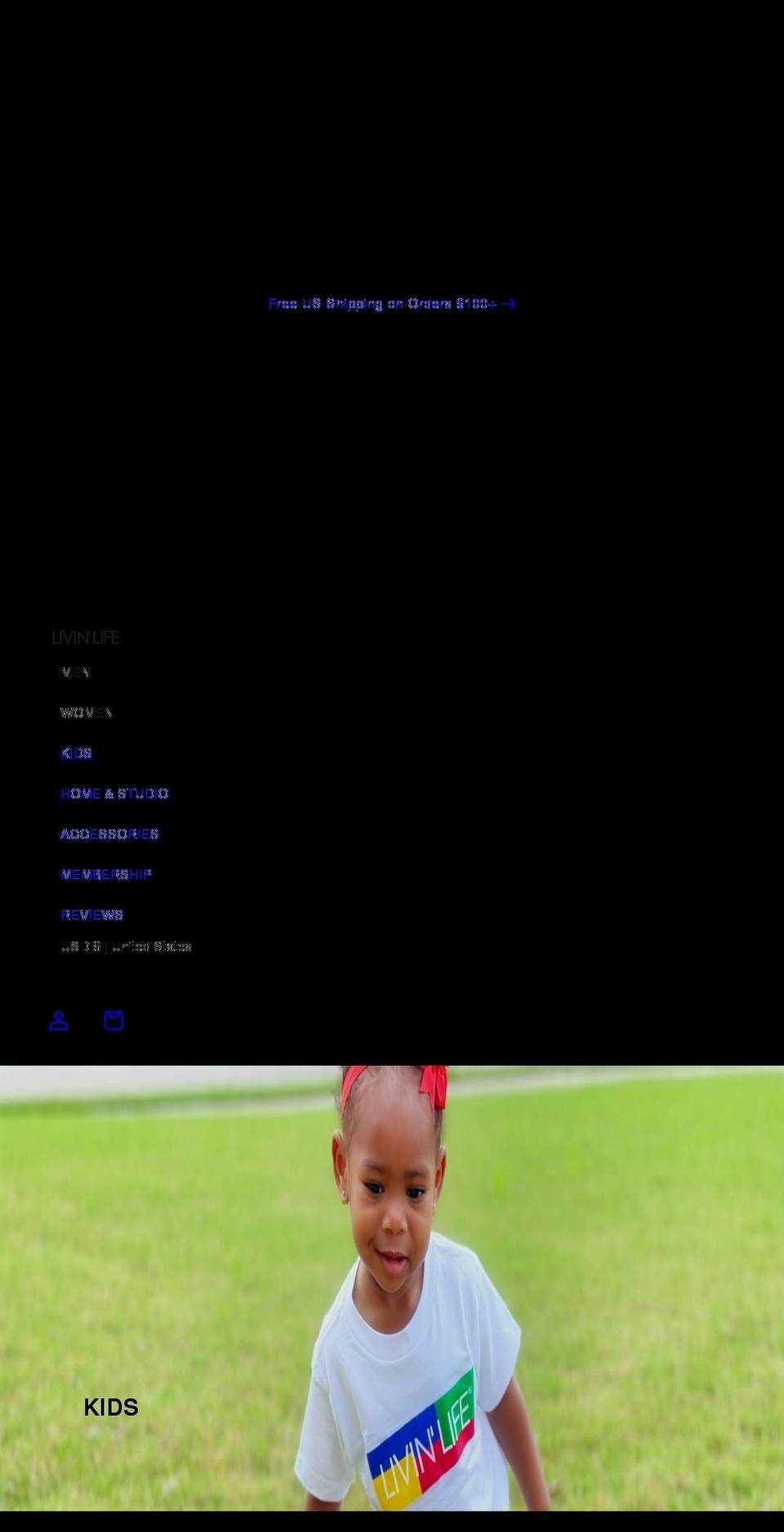 livinlifekids.com — Shopify storefront screenshot