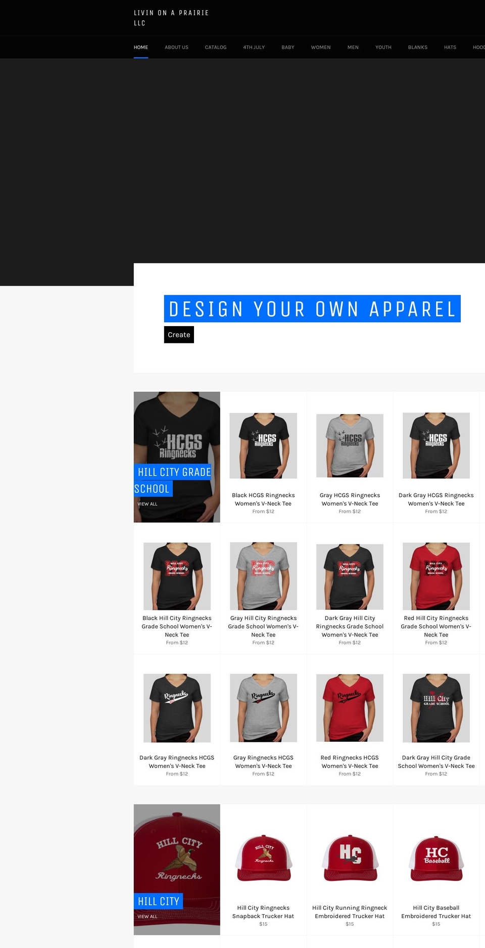 livinonaprairiellc.com — Shopify storefront screenshot