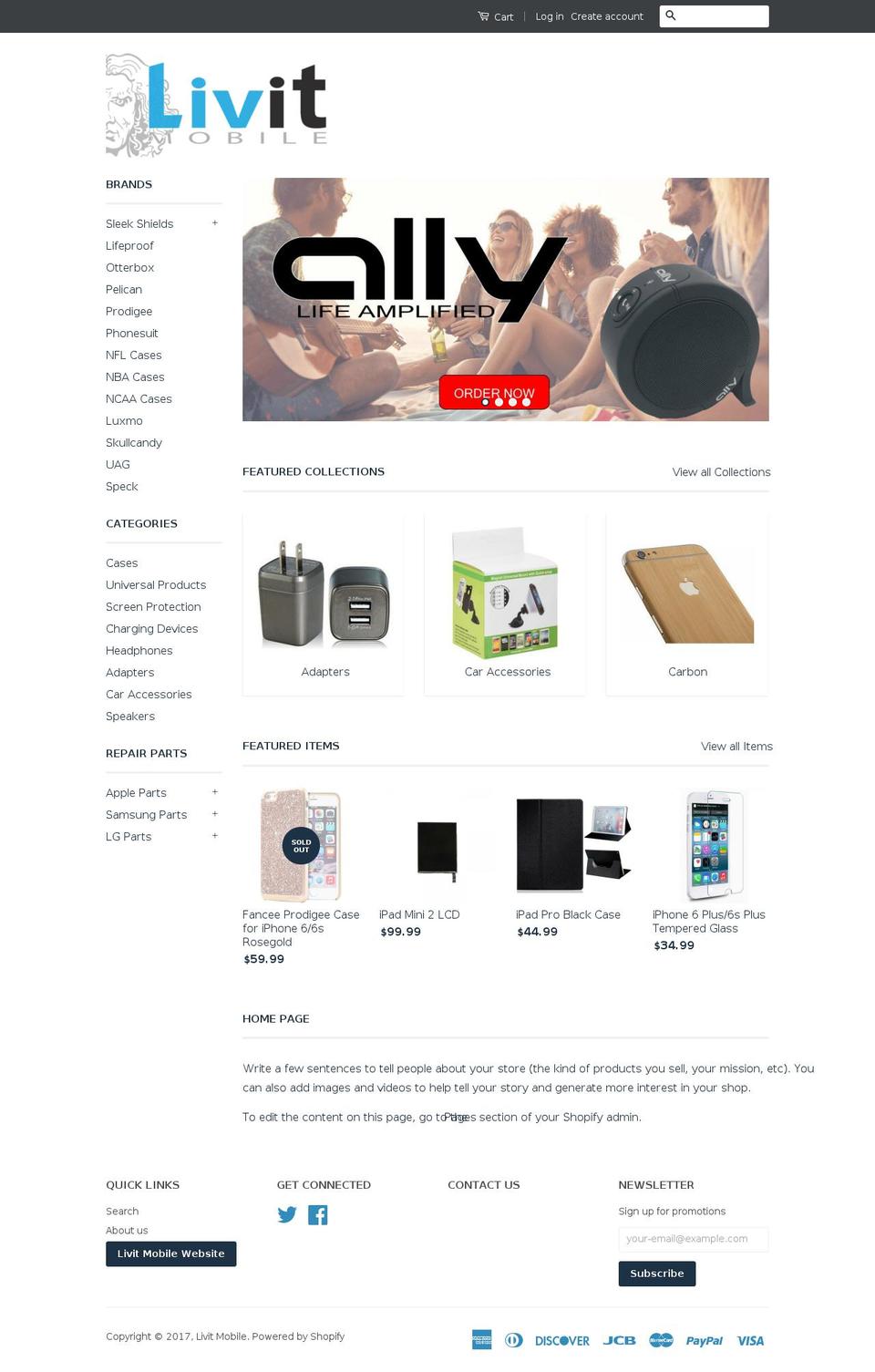 livitmobilenow.com shopify website screenshot