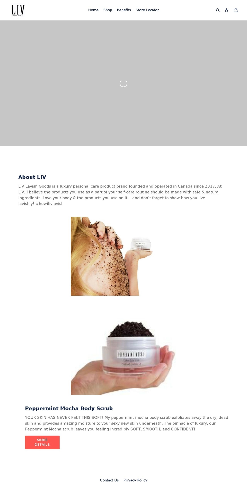 livlavish.ca shopify website screenshot